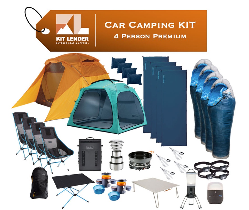 Car Camping KIT 4 Person [PREMIUM] Kit Lender Simple Ski and